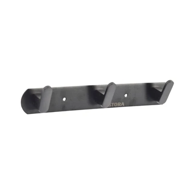 Gambar Stora Gantungan Dinding 3 Pengait 24.5x4x6.2 cm - Hitam
