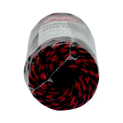 Gambar Maxbuilt Tali Kertas Serbaguna 40 mtr - Hitam/Merah