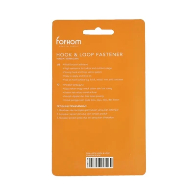 Gambar Forhom Perekat Serbaguna Dual Lock Hook & Loop - Hitam