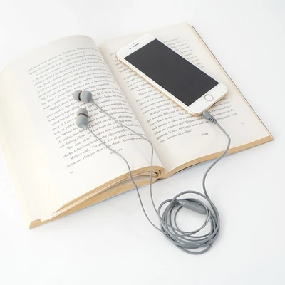 Gambar Ataru Simple Earphone - Abu-abu