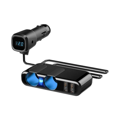 Gambar Otto Klasse Charger Mobil Multifungsi 2 Usb - 2 Lighter Socket