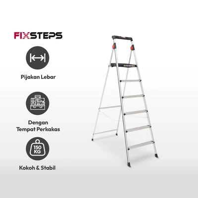 Gambar Fixsteps Tangga Lipat Aluminium American Type 6 Step