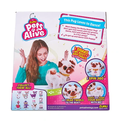 Gambar Zuru Boneka Hewan Pets Alive Pug S1 9521