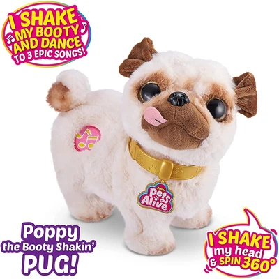 Gambar Zuru Boneka Hewan Pets Alive Pug S1 9521