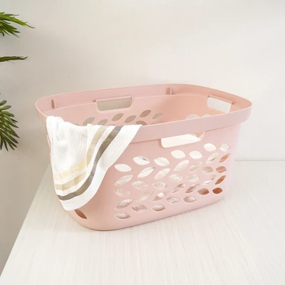 Gambar Ezy Storage 63 Ltr Fleur Keranjang Laundry - Pink