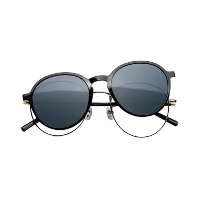 Gambar Parim Eyewear Kacamata Magnetic Wide Round Metal - Gold