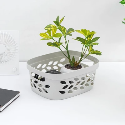 Gambar Ezy Storage Fleur Keranjang Penyimpanan 26x20x10.65 cm - Abu-Abu