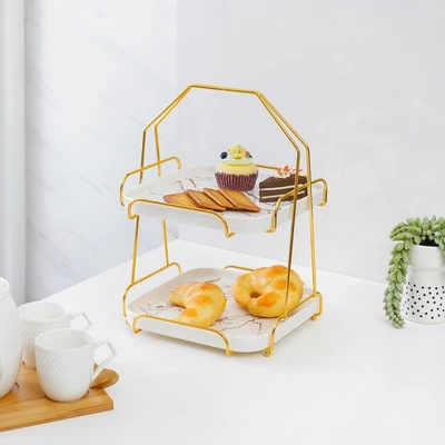 Gambar Appetite Wadah Saji Dengan Rak Tingkat Set 3 pcs - Putih