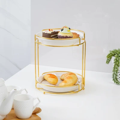 Gambar Appetite Wadah Saji Dengan Rak Round Set 3 pcs - Putih