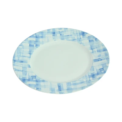 Gambar Delicia Set Perlengkapan Makan Stoneware Abstract - Biru