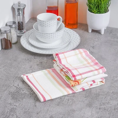Gambar Arthome Kain Lap Dapur Katun Adenium Set 3 pcs - Pink