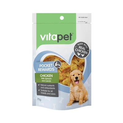 Gambar JerHigh Camilan Anjing All Life Stages All Breeds Chick Spinach & Carrots 70 gr