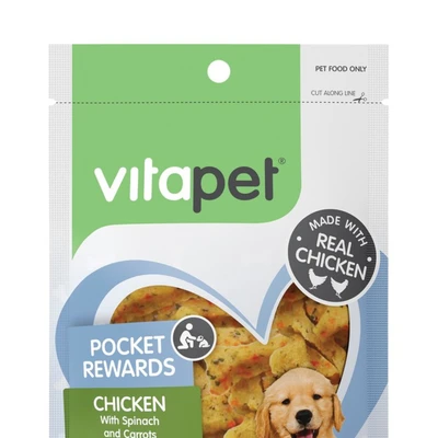 Gambar JerHigh Camilan Anjing All Life Stages All Breeds Chick Spinach & Carrots 70 gr
