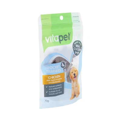 Gambar JerHigh Camilan Anjing All Life Stages All Breeds Chick Sweet Potatos Blueberry 70 gr