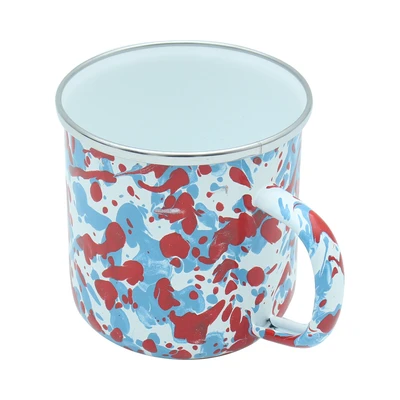 Gambar Kichero Mug Enamel Double Swirl 9 cm - Biru/Merah