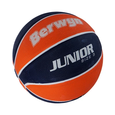 Gambar Berwyn Ukuran 3 Bola Basket Rubber - Biru Navy/orange