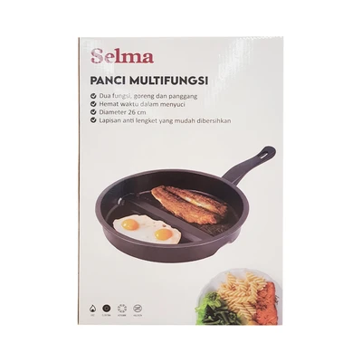 Gambar Selma Celine Wajan Penggorengan Portion Control 2in1 - Hitam