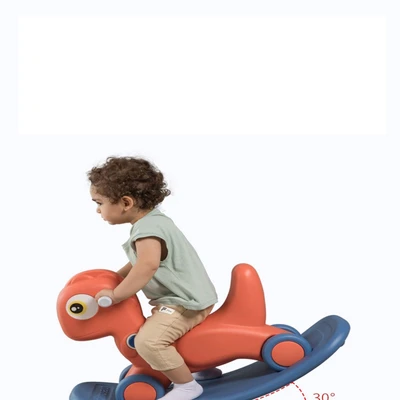 Gambar Little Giggles Ride On Rocking Dinosaur - Merah