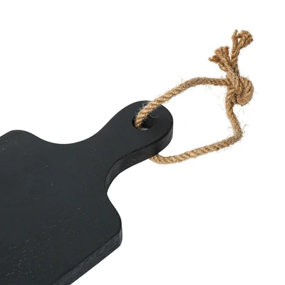 Gambar Pendopo Talenan Paddle Rectangle Mahoni 50x15 cm - Hitam