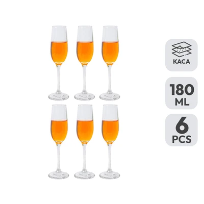 Gambar Libbey Delicate Gelas Wine Kaca 180 ml Set 6 pcs Transparan