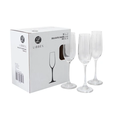 Gambar Libbey Delicate Gelas Wine Kaca 180 ml Set 6 pcs Transparan