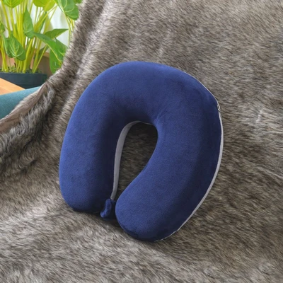 Gambar Passport Bantal Leher - Biru/Abu-Abu