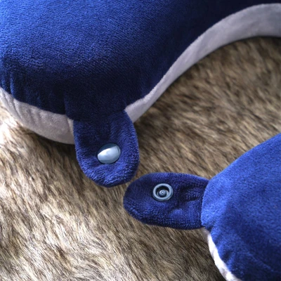 Gambar Passport Bantal Leher - Biru/Abu-Abu