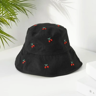 Gambar Ataru Topi Bucket Reversible Cherry - Hitam