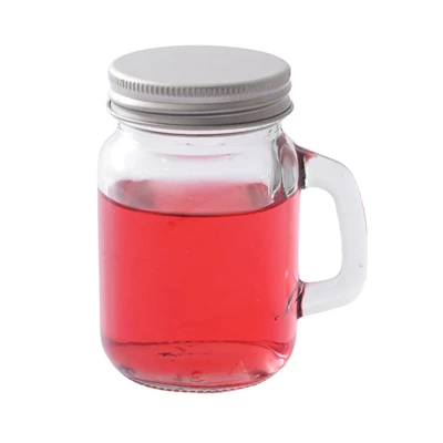 Gambar Delicia Mason Mug Jar Kaca Dengan Tutup 150 ml Set 4 pcs Transparan
