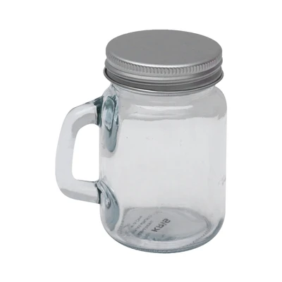 Gambar Delicia Mason Mug Jar Kaca Dengan Tutup 150 ml Set 4 pcs Transparan