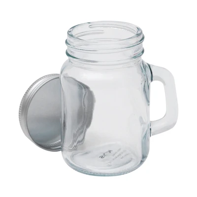 Gambar Delicia Mason Mug Jar Kaca Dengan Tutup 150 ml Set 4 pcs Transparan
