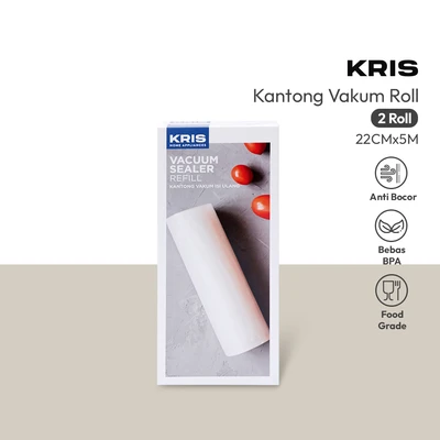 Gambar Kris Kantong Vacuum Roll Isi Ulang 22x500 cm Set 2 Pcs Transparan