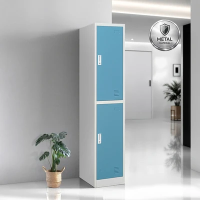 Gambar Informa Loker Metal 2 Pintu - Putih/Biru