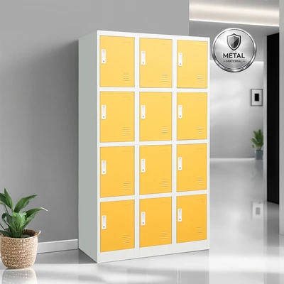 Gambar Informa Loker Metal 12 Pintu - Putih/Kuning