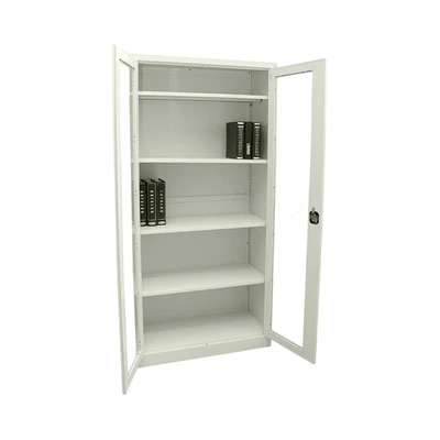 Gambar Informa Lemari Arsip Kantor Metal 2 Pintu Kaca High - Putih