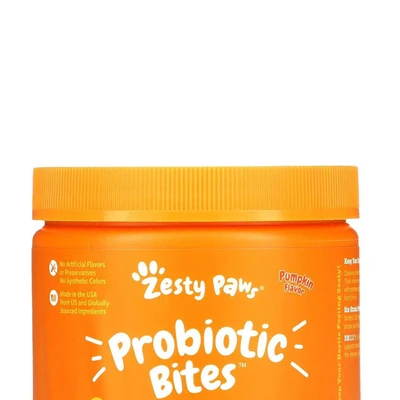 Gambar Zesty Paws 360 Gr Vitamin Anjing Probiotic Bites Pumpkin