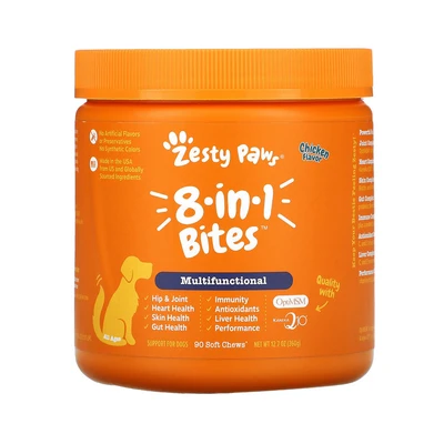 Gambar Zesty Paws 360 Gr Vitamin Anjing Bites 8 In 1 Chicken