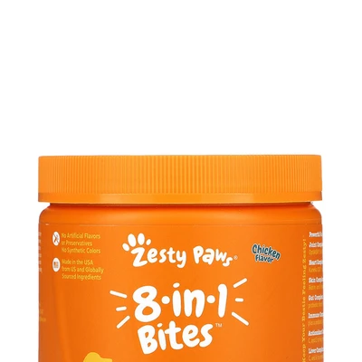 Gambar Zesty Paws 360 Gr Vitamin Anjing Bites 8 In 1 Chicken