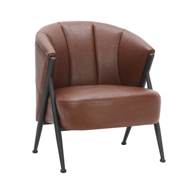 Gambar Informa Yawata Kursi Lounge Kulit 1 Seater - Cokelat