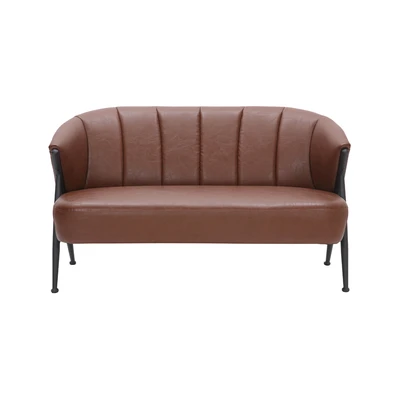 Gambar Informa Yawata Kursi Lounge Kulit 2 Seater - Cokelat