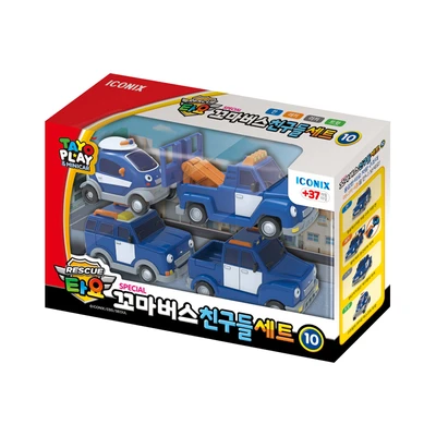 Gambar Tayo Play & Minicar Friends Special Rescue V10 Set 4 Pcs - Biru