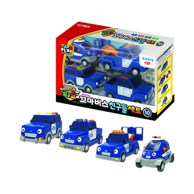 Gambar Tayo Play & Minicar Friends Special Rescue V10 Set 4 Pcs - Biru