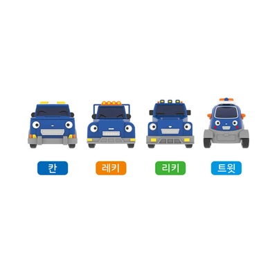 Gambar Tayo Play & Minicar Friends Special Rescue V10 Set 4 Pcs - Biru
