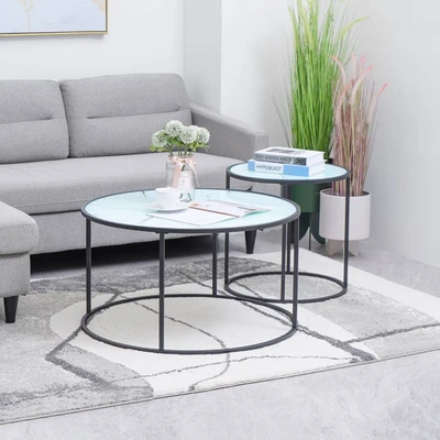 Gambar Informa Milton Meja Tamu & Meja Sisi Set 2 pcs - Putih