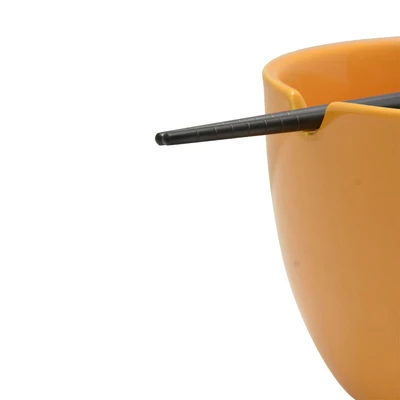 Gambar Appetite Mangkuk Porcelain Dengan Sumpit Food 16.8 cm - Kuning
