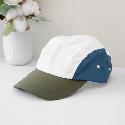 Gambar Ataru Topi Baseball Nilon Patches - Putih/hijau