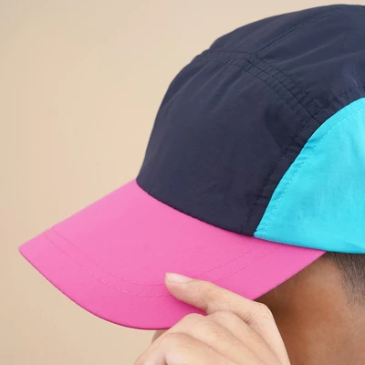 Gambar Ataru Topi Baseball Nilon Patches - Biru/pink