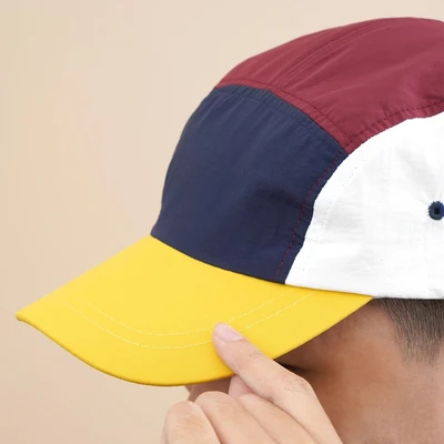 Gambar Ataru Topi Baseball Nilon Patches - Kuning/biru