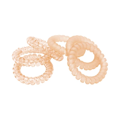 Gambar Ataru Ikat Rambut Spiral Dengan Kotak Set 6 pcs - Peach