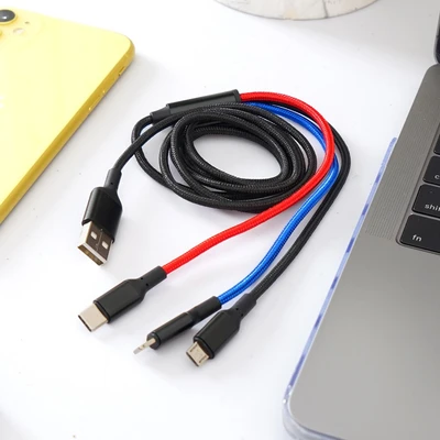 Gambar Ataru Kabel Charger USB 3-in-1 1.2 Meter